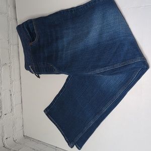Lands end pull on elastic waist stretch slim leg jeans